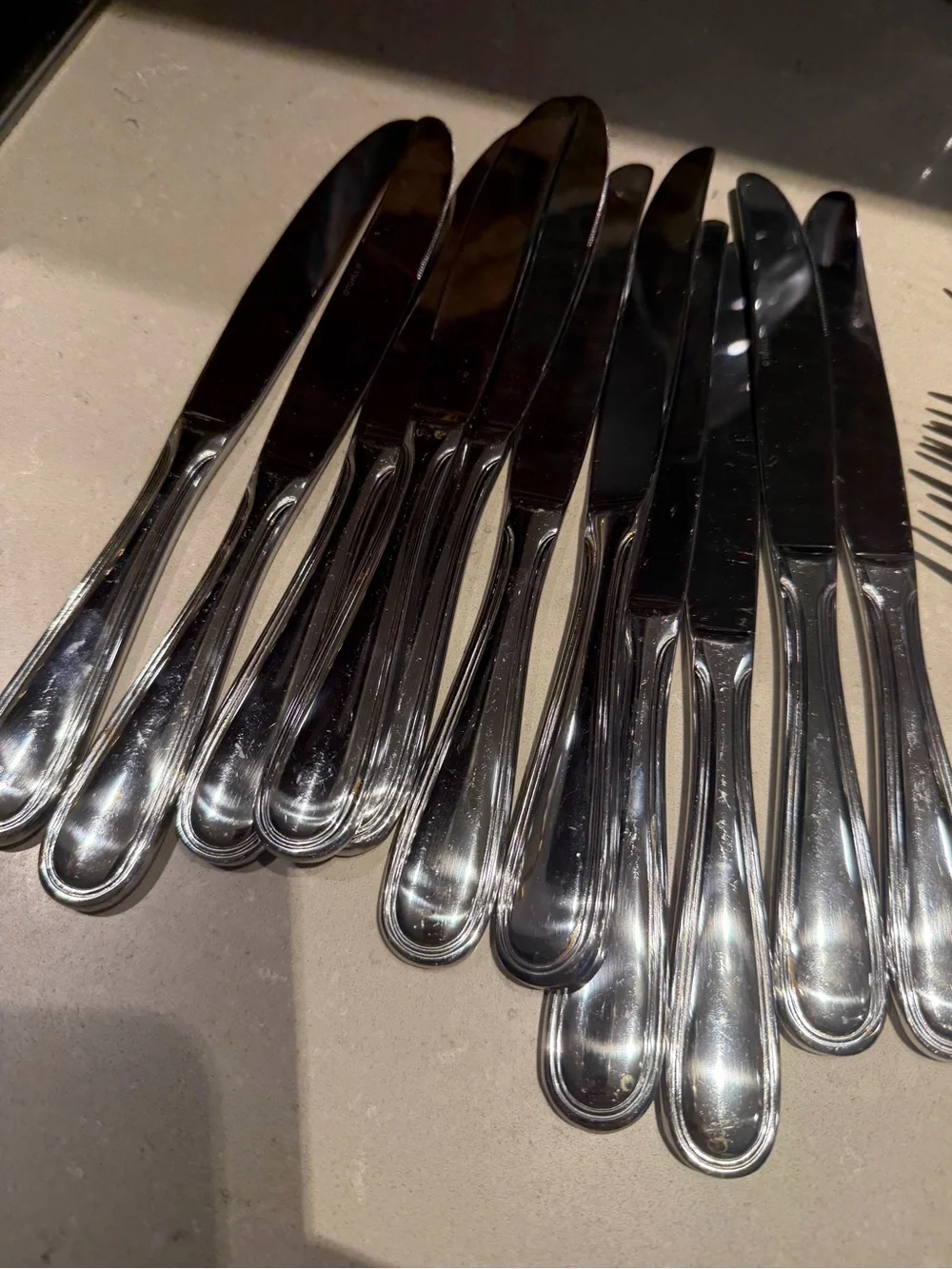 Pottery Barn Silver Stainless Steel Flatware Set